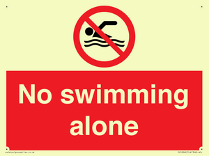 No swimming alone